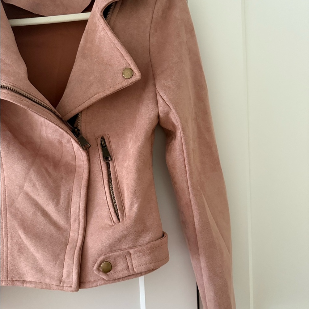 Women's Pink Mauve Suede Jacket